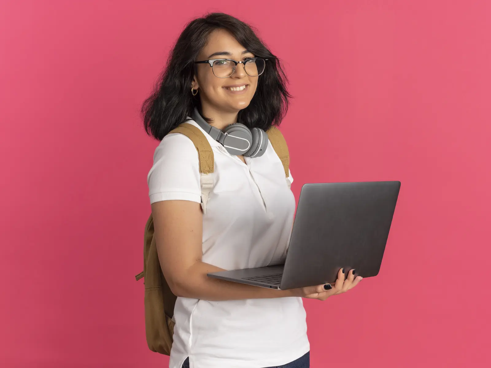 Candidate taking Linguaskill online test