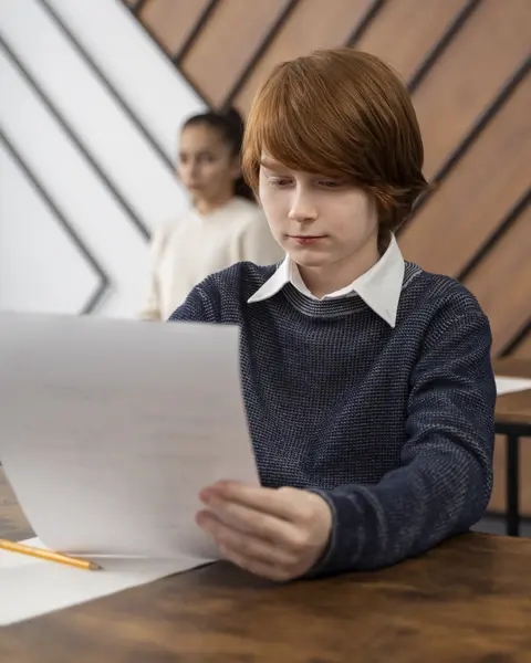 Student writing exam
