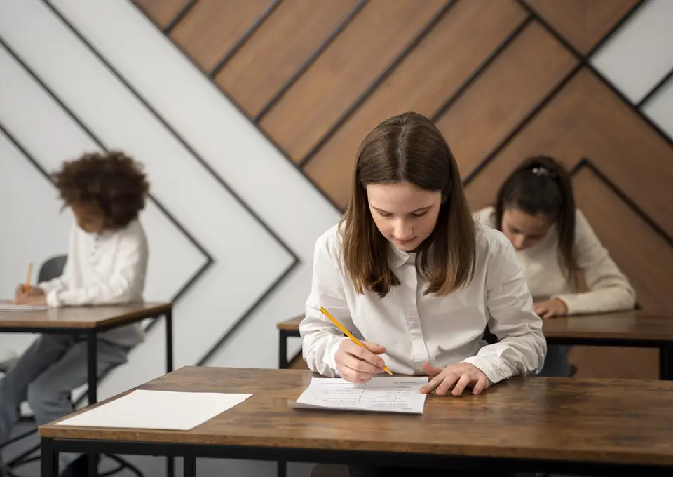 Students in exam hall
